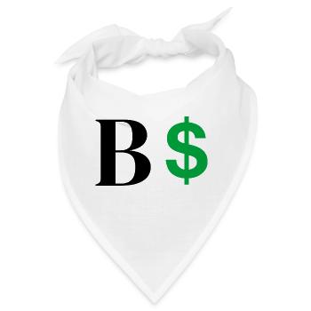 Buchstabe b Dollar - Bandana - Weiß - Vorne