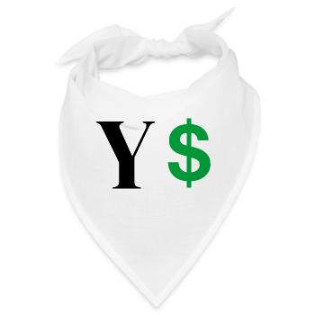 Buchstabe y Dollar - Bandana - Weiß - Vorne