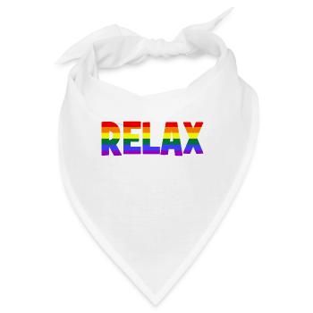 RELAX - Entspannen - Entspannung - chill - chillen - Bandana - Weiß - Vorne