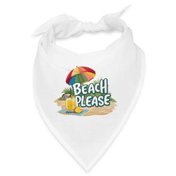 Sommer - Strand bitte - Bandana - Weiß - Vorne