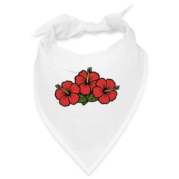 hibiskus flowers - Bandana - Weiß - Vorne
