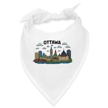 ottawa city kanada - Bandana - Weiß - Vorne