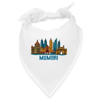 mumbai indien city - Bandana - Weiß - Vorne