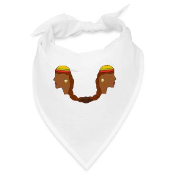 Haarig verbunden - Bandana - Weiß - Vorne