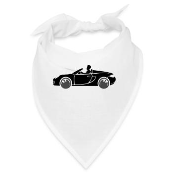 Auto Sportwagen Cabrio - Bandana - Weiß - Vorne