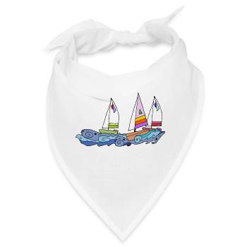 Segelboot - Bandana - Weiß - Vorne