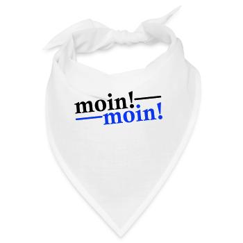 Moin Moin Gruß - Bandana - Weiß - Vorne
