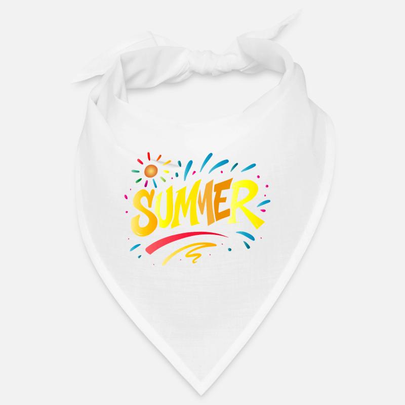 Summer Typo - Design d’été avec des éléments d’éclaboussure Bandana