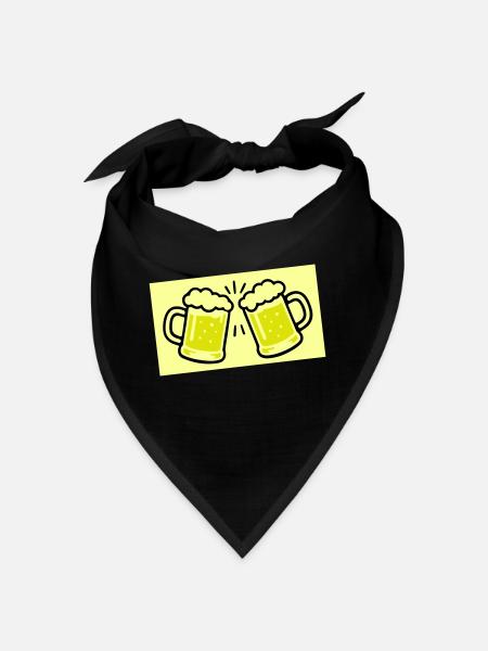 Bierglas Bier Symbol - Bandana - Schwarz - Vorne