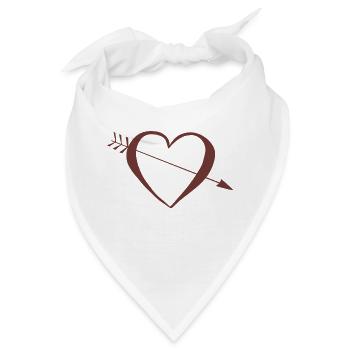 Herz Kompass - Bandana - Weiß - Vorne