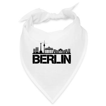 berlin skyline - Bandana - Weiß - Vorne