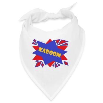 Komischer Kaboom - Bandana - Weiß - Vorne