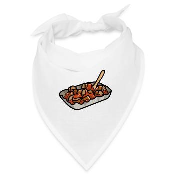 Berlin Currywurst Bratwurst Wurst Curry Grill - Bandana - Weiß - Vorne