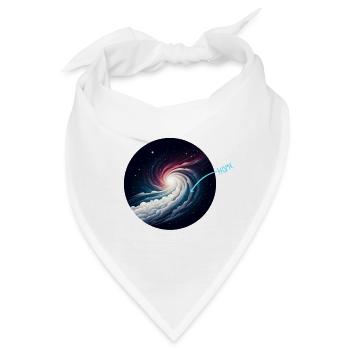 Milchstraße Galaxie Spiralwirbel - Bandana - Weiß - Vorne