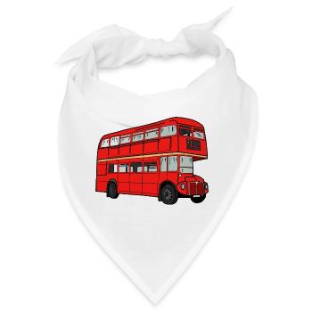 Londonbus - Bandana - Weiß - Vorne