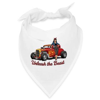 Rostiges Hot Rod mit Weiblicher Begleitung - Bandana - Weiß - Vorne
