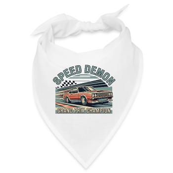 Rennwagen Speed Demón Design - Bandana - Weiß - Vorne