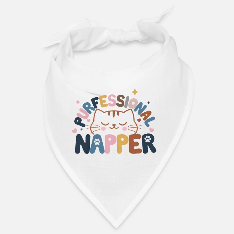 Whimsical Cat with Peaceful Expression Bandana