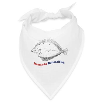 Dänemarks nationale Fisch-Rüben-Spaette - Bandana - Weiß - Vorne