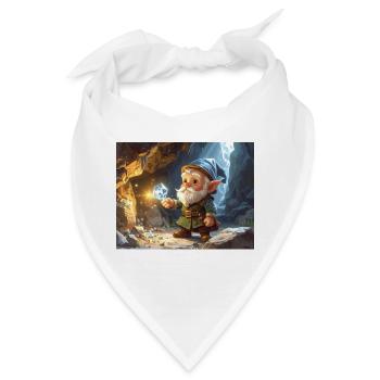 Kristallgnom Höhlenfunken - Bandana - Weiß - Vorne