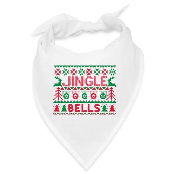 Hässlicher Pullover - Jingle Bells Strickanleitung - Bandana - Weiß - Vorne