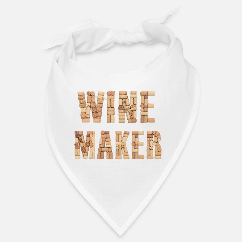 Winemaker – Real Cork Lettering Design Bandana