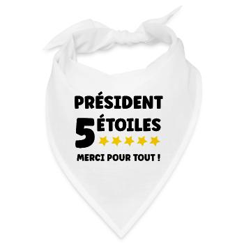Präsident - Bandana - Weiß - Vorne