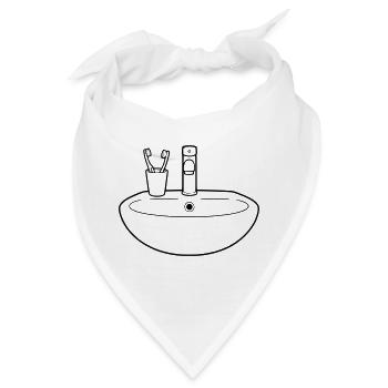 Waschbecken Badezimmer Sanitär Vektor - Bandana - Weiß - Vorne