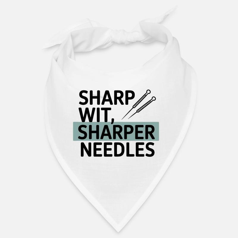 Sharp Wit Sharper Needles Acupuncturist Profession Bandana