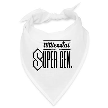 Millennial (Gen. Y) - Super Generation - Bandana - Weiß - Vorne