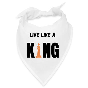 Orange King auf schwarzem Hintergrund - Bandana - Weiß - Vorne