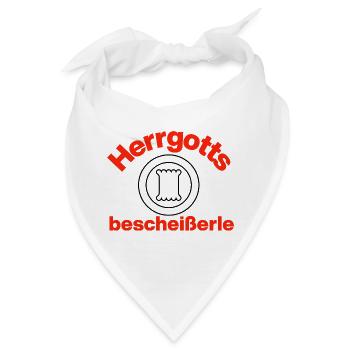 Herrgottsbescheisserle, Schwaben! BaWü, Maultasche - Bandana - Weiß - Vorne
