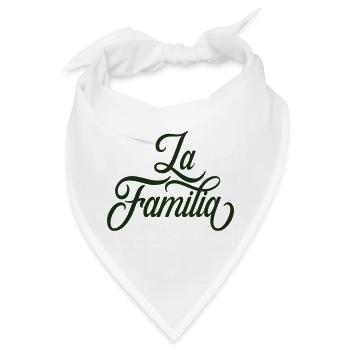 La Familie: Elegante Familienliebe Script - Bandana - Weiß - Vorne