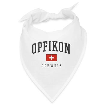 Opfikon – Schweizer Identität aus Zürich - Bandana - Weiß - Vorne