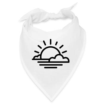 Sonnenuntergang - Bandana - Weiß - Vorne