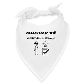 Meister unwichtiger Informationen - Bandana - Weiß - Vorne
