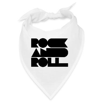 Rock'n'Roll-Logo-Design - Bandana - Weiß - Vorne