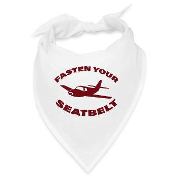 FASTEN YOUR SEATBELT - Bandana - Weiß - Vorne