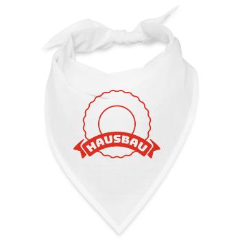 Hausbau Team Emblem Shirt - Bandana - Weiß - Vorne