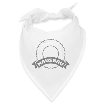 Team Hausbau Abzeichen Logo - Bandana - Weiß - Vorne
