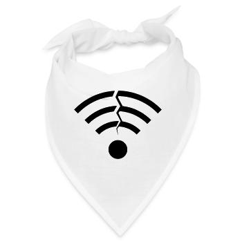 Kaputtes WLAN Signal Riss - Bandana - Weiß - Vorne
