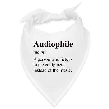 Audiophile Definition Music Lover - Bandana - Weiß - Vorne