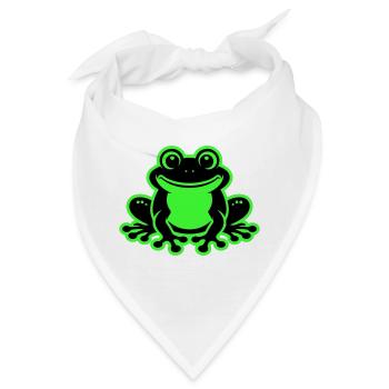 Kröte Comic Frosch - Bandana - Weiß - Vorne