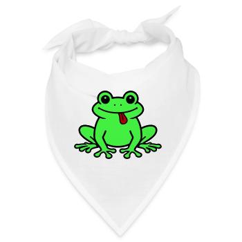 Kröte Comic Frosch - Bandana - Weiß - Vorne