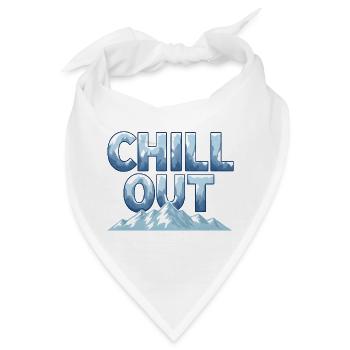 Chill Out Berge Winter Outdoor Design - Bandana - Weiß - Vorne