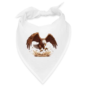 Adler im Sturz - Bandana - Weiß - Vorne