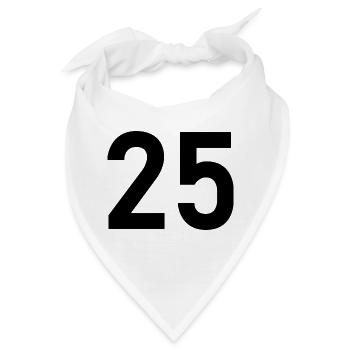 25. 25 JAHRE. 25. JUBILÄUM. 25 JAHRESJUBILÄUM. - Bandana - Weiß - Vorne