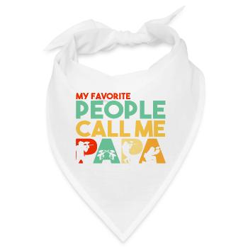 Paintball Papa Retro Hobbyist Silhouette Art - Bandana - Weiß - Vorne