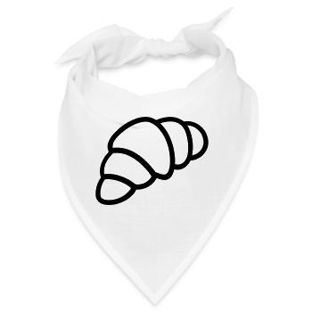 Halbmond - Bandana - Weiß - Vorne