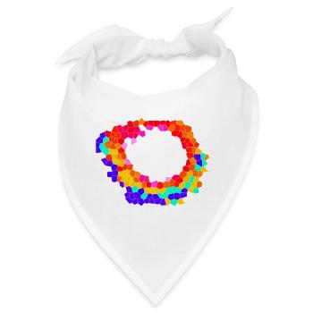 Voronoi Mosaic Orbit - Bandana - Weiß - Vorne